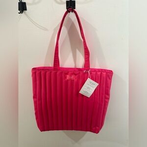 NWT Kate Spade Hot Pink Quilted Large Tote (Fragrance Bag)